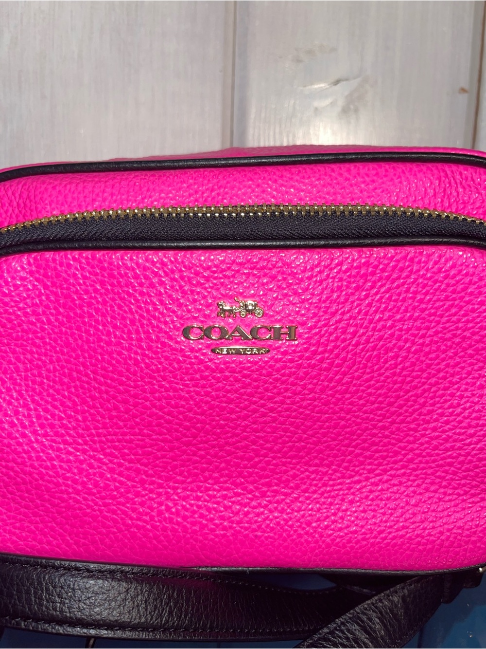 COACH Court Crossbody Bag Fluorescent Pink C6078 NWOT - Picture 3 of 13